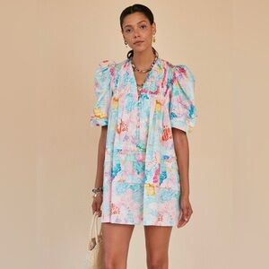 Hunter Bell Jenkins Dress in the Painterly Rainbow print size small